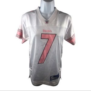 Steelers Ben Roethlisberger Jersey V-Neck Womens Size Med 8-10 Pink Reebok NFL